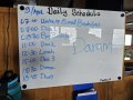 White Board with Daily Schedule