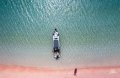 Sumbawa's pink beach.  Drone photo by Ron Park