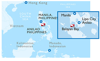 Aiyanar Beach & Dive Resort, Anilao, Philippines - Map