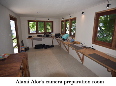 Alami Alor's camera preparation room