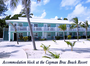 Accommodation block at the Cayman Brac Beach Resort