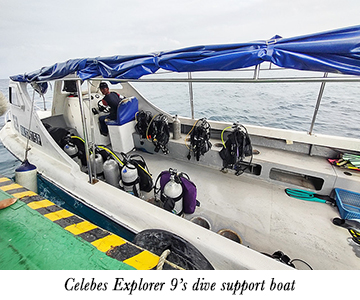 Celebes Explorer 9's dive support boat