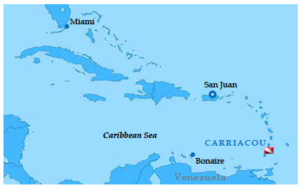 Island of Carriacou - Map
