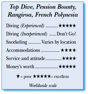 Rating for Top Dive, Pension Bounty,Rangiroa, French Polynesia