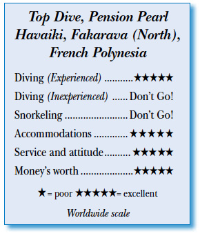 Rating for Top Dive, Pension Pearl Havaiki, Fakarava (North), French Polynesia