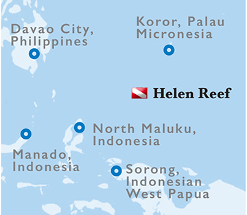 Helen Reef Map