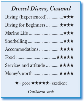 Rating for Dressel Divers, Cozumel