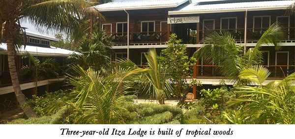Three-year-old Itza Lodge is built of tropical woods