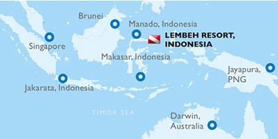 Lembeh Resort, Sulawesi, Indonesia - Map