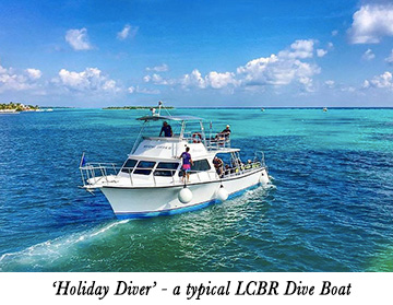 Holiday Diver - a typical LCBR Dive Boat