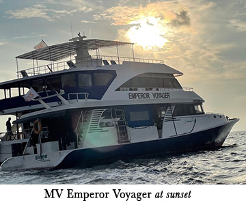 MV Emperor Voyager at sunset
