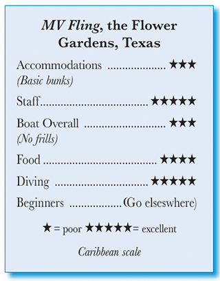 MV Fling, The Flower Gardens, Texas - Rating