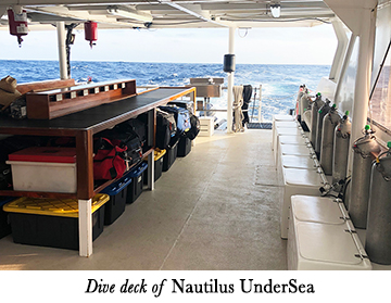 Dive deck of Nautilus UnderSea