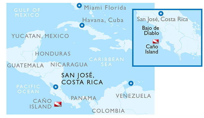 Cao Island, Costa Rica - Map