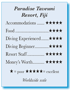 Paradise Taveuni Resort, Fiji - Rating