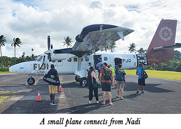 A small plane connects from Nadi
