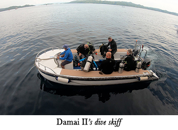 Damai II's dive skiff