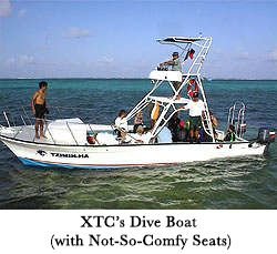 XTC's Dive Boat (with Not-So-Comfy Seats)